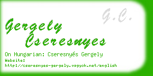gergely cseresnyes business card